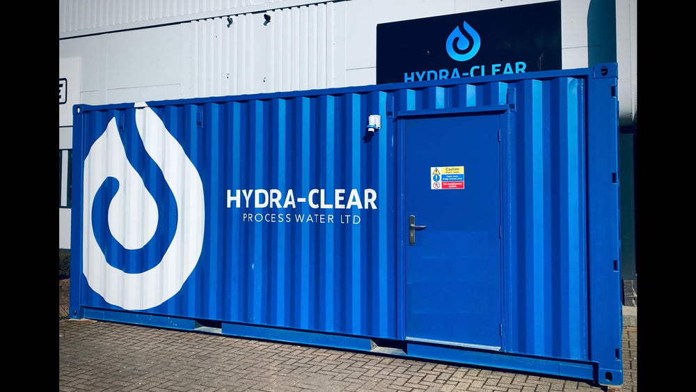 Containerised plant water treatment equipment designed and manufactured by Hydra-Clear