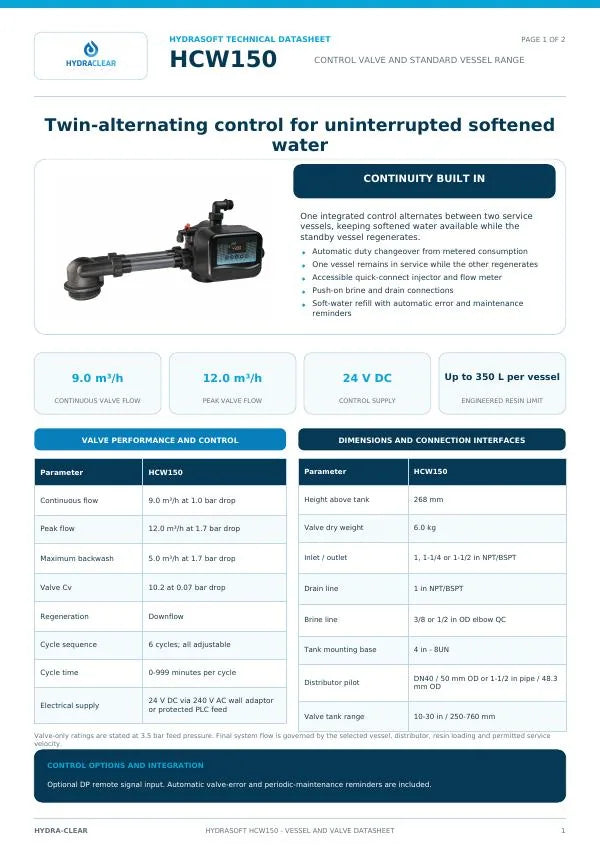 HydraSOFT HCW150 cover