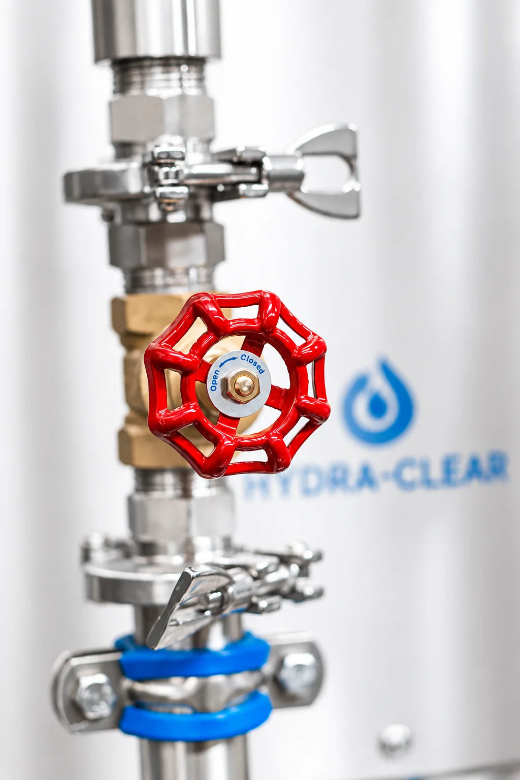 Industrial stainless construction with maintainable valve and flow indication