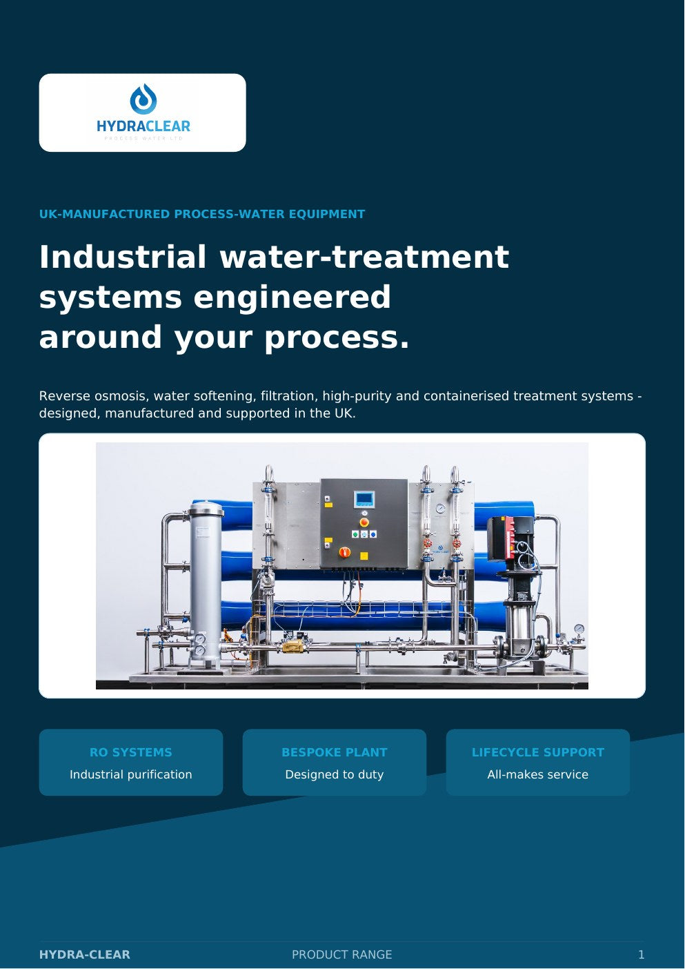 Industrial Product Range Brochure cover