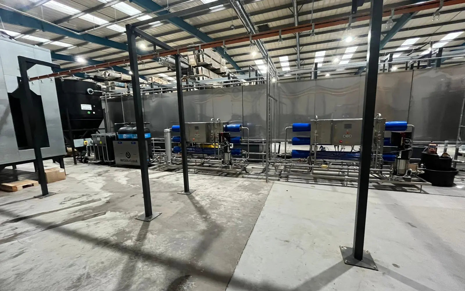Wide view of aluminium coating line water treatment installation
