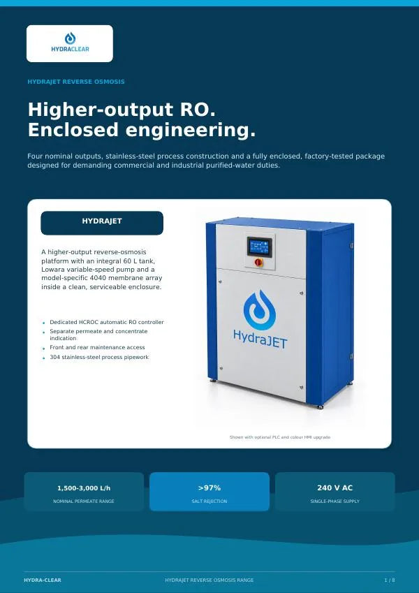 HydraJET Range cover