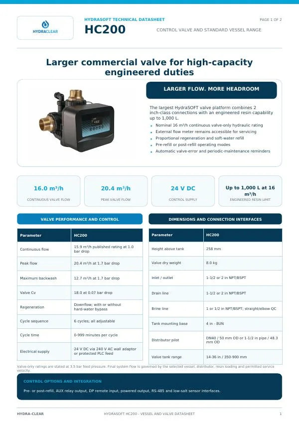 HydraSOFT HC200 cover