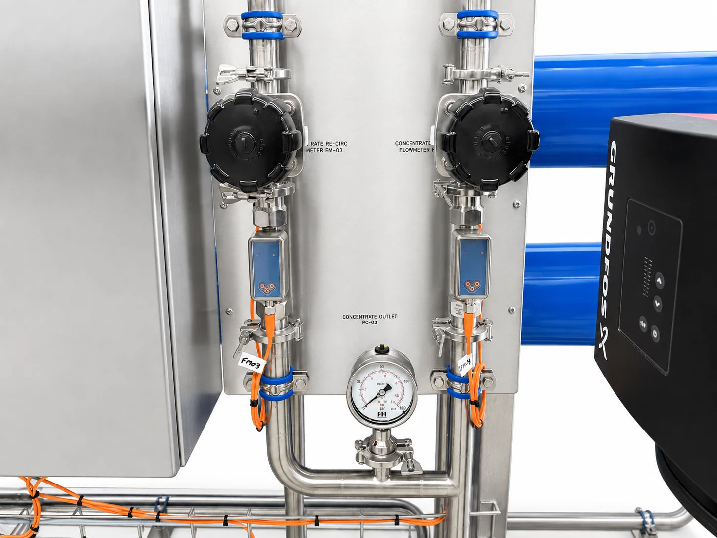 Electronic flow measurement and controlled process routing