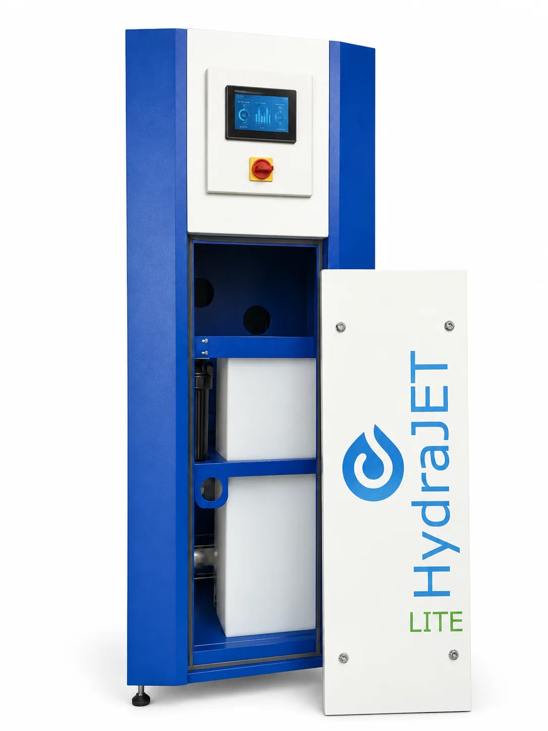 Front service access and integral treatment components